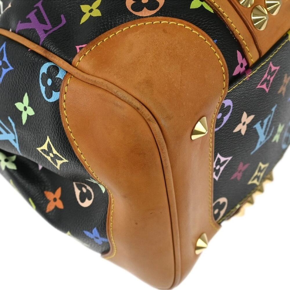 Authentic Louis Vuitton Black Multicolor Courtney MM HandbagTR1180 - Picture 7 of 12
